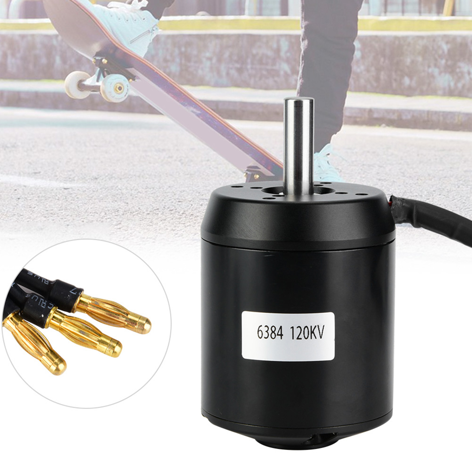 6384 Brushless Motor Sensored - มอเตอร์ไร้แปรงถ่านแบบ Outrunner 6384 120KV สำหรับสกู๊ตเตอร์ไฟฟ้า สเก็ตบอร์ด
