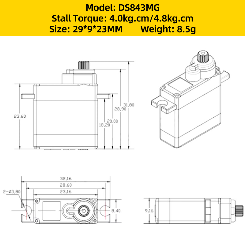 4PCS Corona DS843MG Digital Se - Brushless Motor Thrust Test Stand บทวิจารณ์และราคา