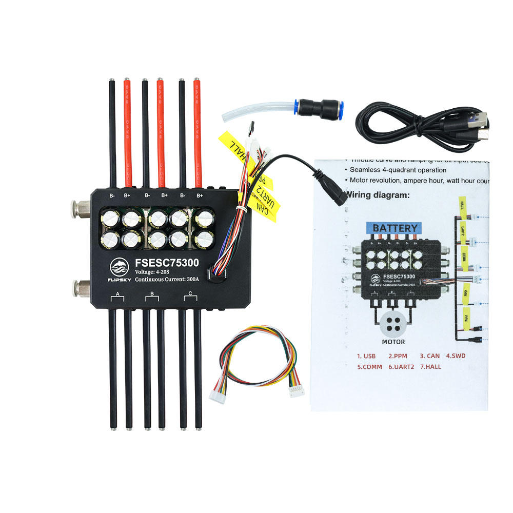 Flipsky Fsesc 75300 84v ตัวควบ - Vesc 75300 High Current Esc บทวิจารณ์และราคา